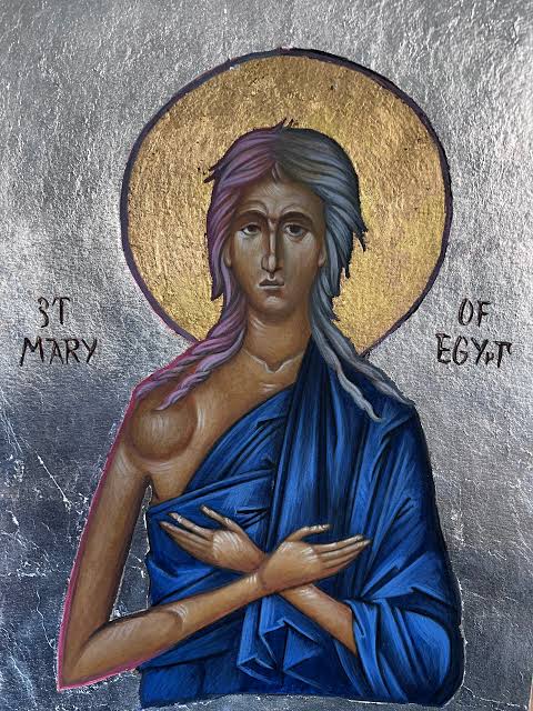Icon labelled Saint Mary of Egypt